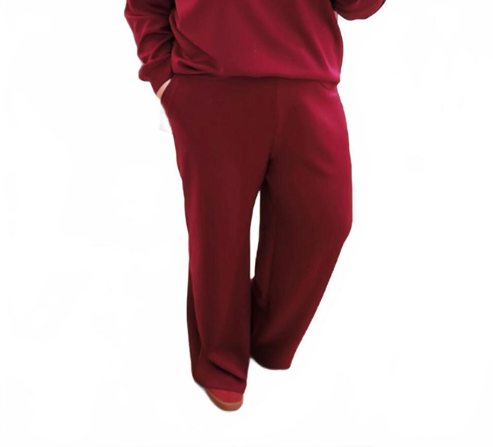 NEW ZENANA macie pants curvy in burgundy